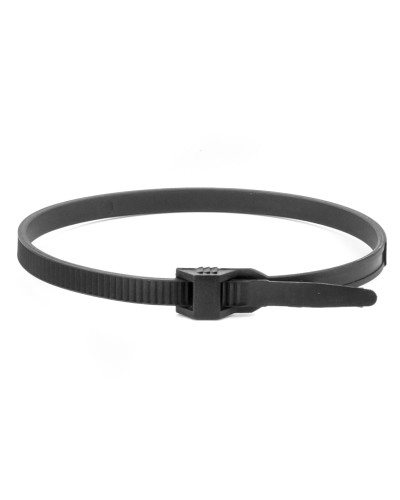 Хомут 9х300 P6.6 черный (100шт) (26502SR). Хомут с плоским замком. ДКС в Рубцовске