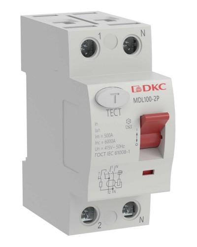 YON MAX MDL100 ВДТ, 2P, 30mA, 25A, АС (MDL100-2P2-25-AC). Автоматический выключатель дифференциальный (УЗО). ДКС в Рубцовске