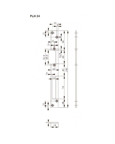 FLH24. Запорная планка длинная. dormakaba в Рубцовске