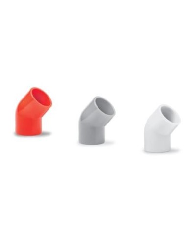 Ecoplast поворот 45гр., для аспирационной системы D25, АБС, серый (10 шт) (49225-10GR). Поворот для аспирационной системы. Экопласт в Рубцовске
