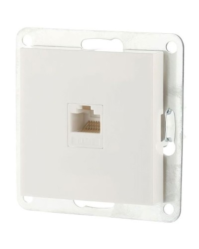 Розетка RJ-45 кат.5е с накладкой, белый LK80 (846104-1). Розетка компьютерная. Экопласт в Рубцовске