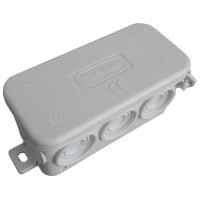 Коробка JBL090 90х42х40, 10 вых., IP55, серая (44055). Коробка монтажная. Экопласт