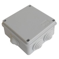 Коробка JBS100 100х100х55, 6 вых, IP55, серая (44007HF). Коробка монтажная, без галогена. Экопласт