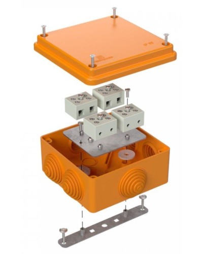 Коробка огнестойкая 100х100х50 (40-0300-FR1.5-8). Коробка огнестойкая для открытой установки. Промрукав в Рубцовске