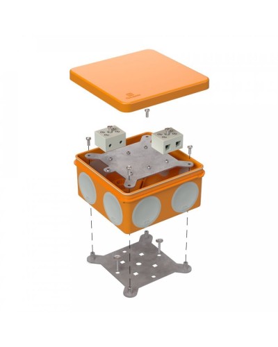 Коробка огнестойкая 60-0300-FR6.0-4 Е15-Е120 100х100х50. Коробка огнестойкая для открытой установки. Промрукав в Рубцовске