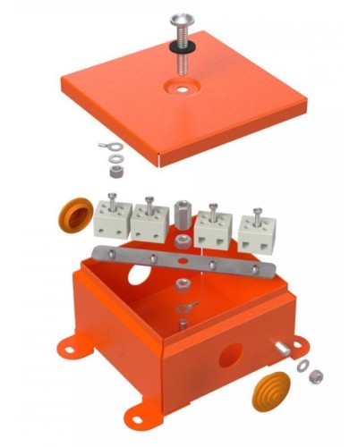 Коробка металлическая огнестойкая 110х110х65 (70-0360-FR2.5-4). Коробка металлическая огнестойкая. Промрукав в Рубцовске