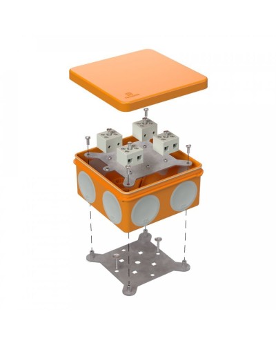 Коробка огнестойкая 100х100х50 (60-0300-FR2.5-8). Коробка огнестойкая для открытой установки. Промрукав в Рубцовске